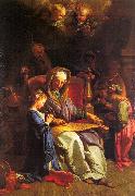 JOUVENET, Jean-Baptiste The Education of the Virgin sf Sweden oil painting artist